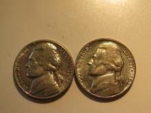 US Coins: 2x1962-D BU/Clean 5 Cents