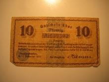 Foreign Currency: 1919 Austria 10 Heller Notgeld