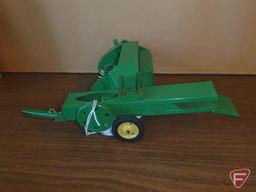 John Deere metal baler with box