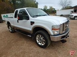 2008 Ford F-350 Lariat Super Duty Plow Pickup Truck, VIN # 1FTWX31R28EA51535