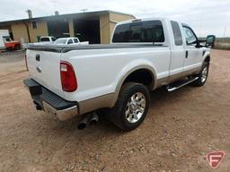 2008 Ford F-350 Lariat Super Duty Plow Pickup Truck, VIN # 1FTWX31R28EA51535