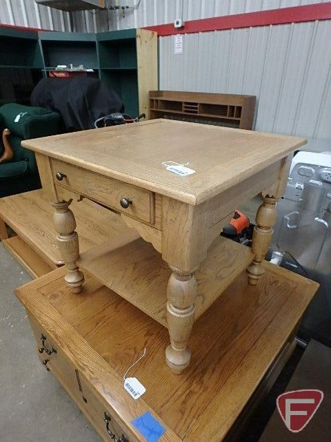 Wood occasional/end table with one drawer