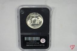 Genuine unc. Franklin half dollar coin 1961 99percent silver