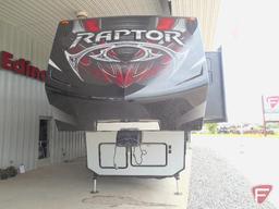 2016 Keystone RV Raptor / Carbon 5th Wheel Toy Hauler Trailer, VIN # 4ydf40533gr800179 Used 3 Times!