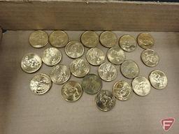 Andrew Jackson Presidential $1.00 coins (22) and Sacagawea $1.00 coin (81)