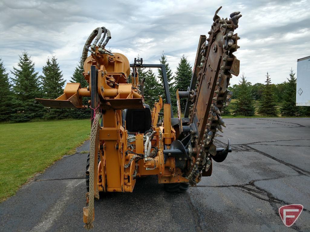 1997 Case 660 combo trencher and plow w/D125 backhoe, 978 hrs showing, diesel,