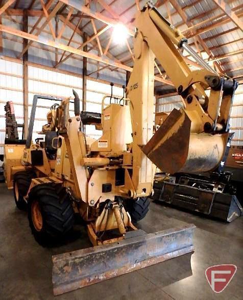 1997 Case 660 combo trencher and plow w/D125 backhoe, 978 hrs showing, diesel,