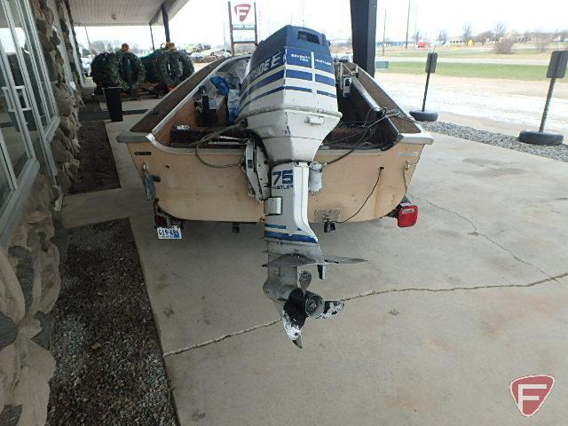 1985 Smoker Craft Pro Angler boat with 1985 Spartan Boat trailer