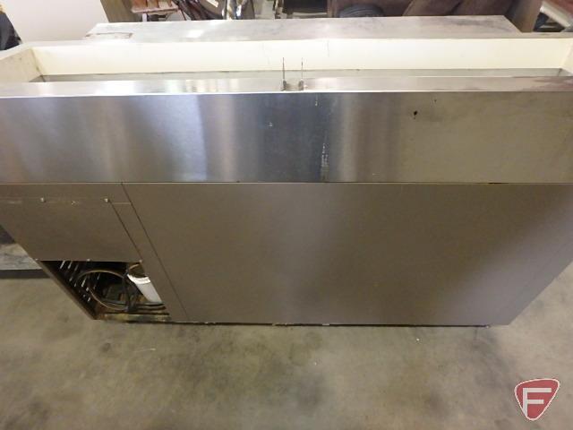 UL stainless steel 2 dr commercial freezer/fridge w/upper compartment