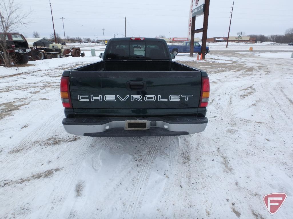 2001 Chevrolet Silverado Pickup Truck, VIN # 1gcec14w01z265662