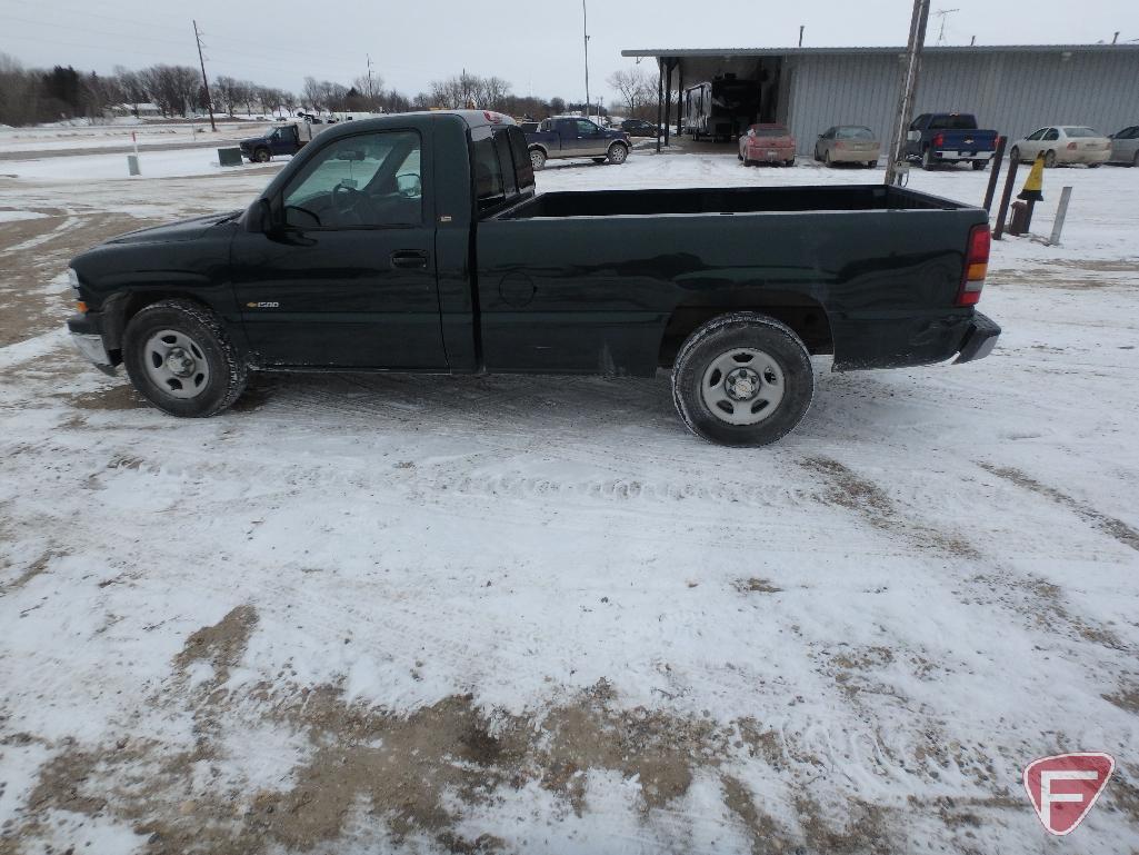 2001 Chevrolet Silverado Pickup Truck, VIN # 1gcec14w01z265662