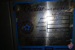 Peerless unit heater, LP Gas, input: 75,000 BTUH, output: 60,000 BTU