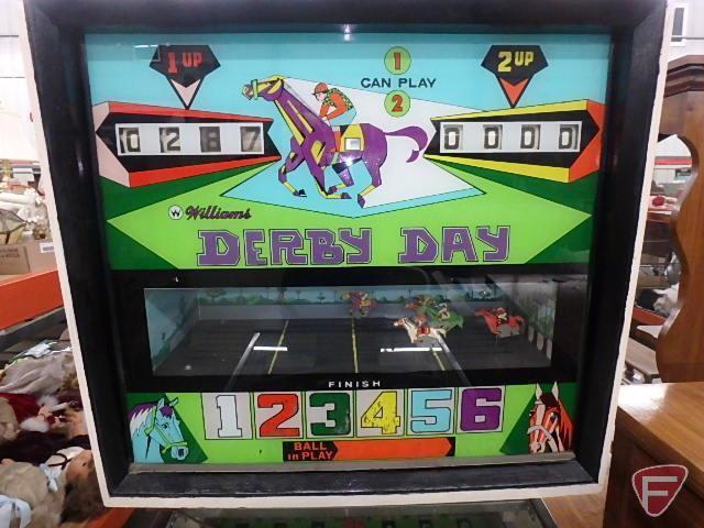 Vintage pinball machine, Williams Electronics Inc. Derby Day-It works, lights come on and horses go