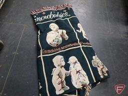 Snowbabies figurines and Snowbabies blanket/throw,