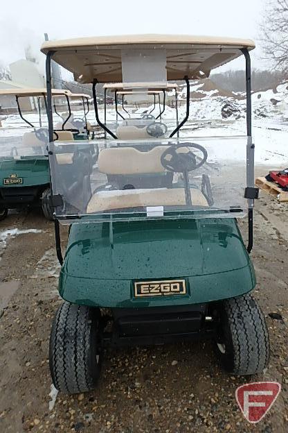 2005 EZ-GO TXT electric golf car, with folding windshield, top, and club racks, SN: 2324867