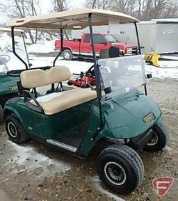 2005 EZ-GO TXT electric golf car, with folding windshield, top, and club racks, SN: 2324867