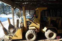 Waldon model 5000 compact articulating wheel loader/tractor with hydraulic mast, sn 12514,