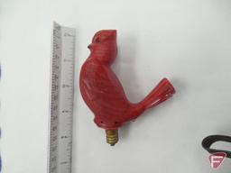 Vintage Noma Snap-On Fancy Figures: rabbits, cardinals, and dog