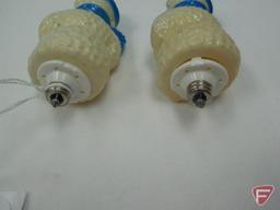 (2) Vintage plastic snowman light bulbs