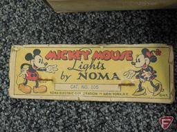 Vintage Noma Mickey Mouse string lights, plastic shade