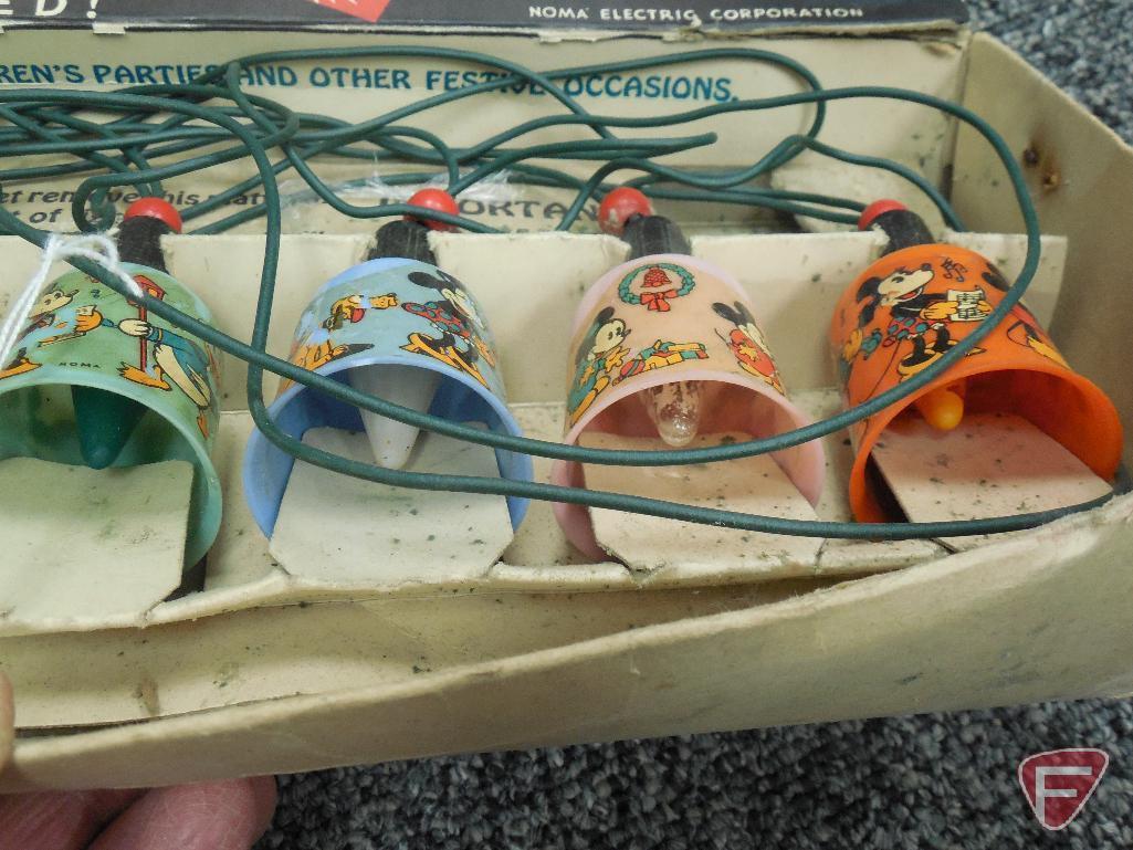 Vintage Noma Mickey Mouse string lights, plastic shade