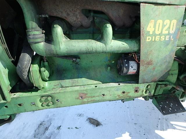 1968 John Deere 4020 diesel tractor, open station, new rubber and rims sn: 174225