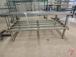 (2) stainless steel dunnage rack/platforms