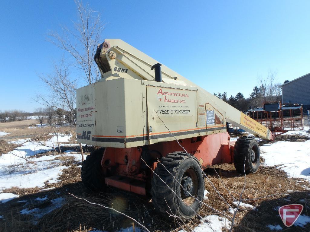 2001 JLG 80HX 4 wheel drive/4WD boom man lift, sn 0300059131