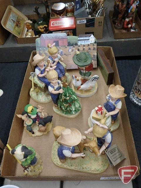 Denim Days figurines: Barnyard Baby, It's Christmas, and #1529; includes (3) other figurines,