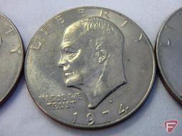 (14) Misc. Eisenhower dollars, 1971 to 1978 including one Bicentennial 1976 D proof, impaired