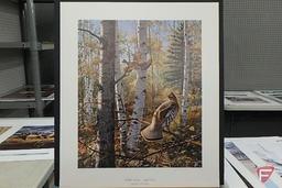 12inHx18inW print by Sherm Pehrson, 24inHx21inW print by Dan Metz, Cascade Grouse 47/250,