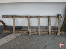 Primitive portion of wood ladder, 5 feet