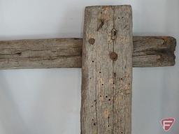 Primitive portion of wood ladder, 5 feet
