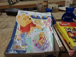 Childrens coloring books and workbooks, Nestle quick plastic cups, Ford blue bean