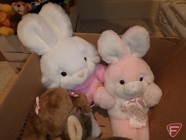 Plush animals and homemade angels, All 3 boxes