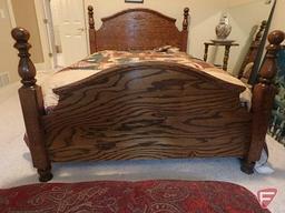 Wood headboard 48inHx57inW/footboard 36inHx57in, Simmons Beautyrest Advantage bedset, and