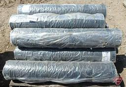 (8) 3oz woven black ground cover/landscape plastic, roll size 3ftx300ft