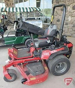 2017 Toro Titan HD 2000 series 60" mid mount zero turn rotary mower, ONLY 6.4 hrs, folding ROPS