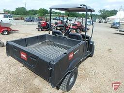 2016 Toro Workman MDX 4x2 gas utility vehicle with manual poly dump box, canopy, lights, 675 hrs