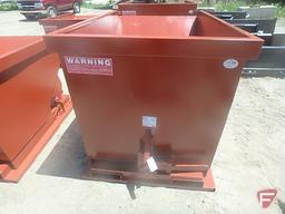 New 1.5 yard stackable self-dumping hopper