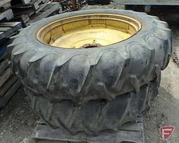 15-5-38 Tractor tires, one with rim