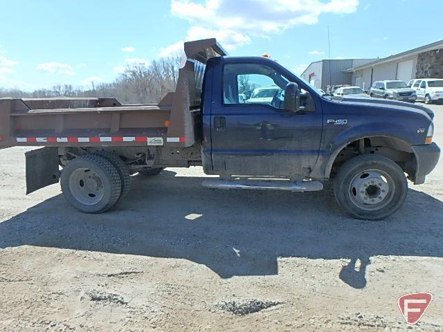 2003 Ford F-450 Dump Truck, VIN # 1fdxf46s03ea38814