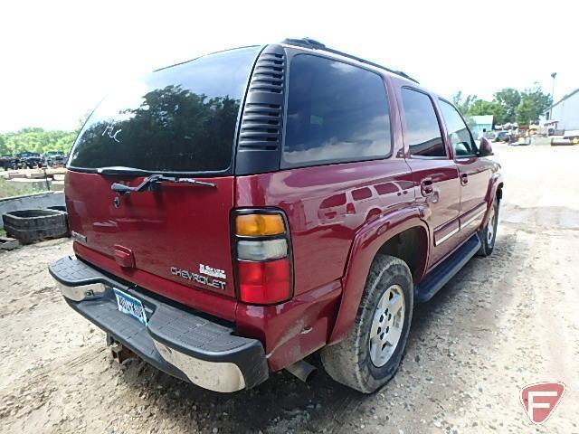 2005 Chevrolet Tahoe Multipurpose Vehicle (MPV), VIN # 1gnek13t65r228090