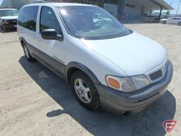 2001 Pontiac Montana Van, VIN # 1gmdu03e81d301859