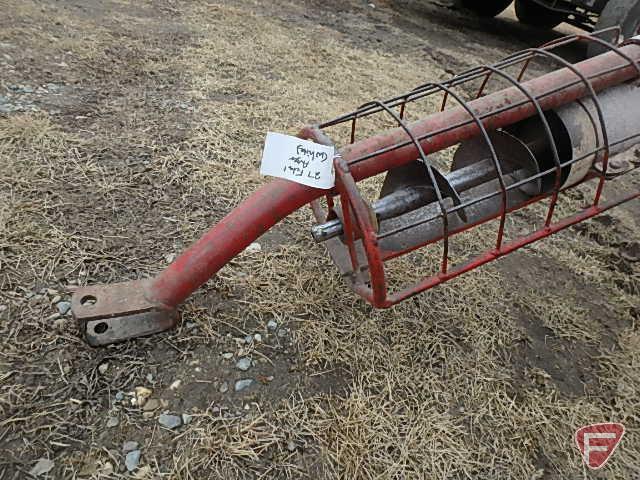 27 ft. 6" Feterl auger on rubber, 2 HP motor, 1735 RPM, 230 V, 12.9 AMPS