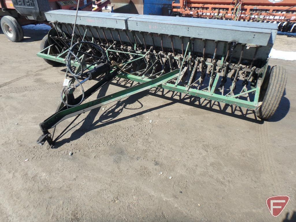 12' John Deere model B 149-6 double disk grain and alfalfa grain drill with hydraulic lift