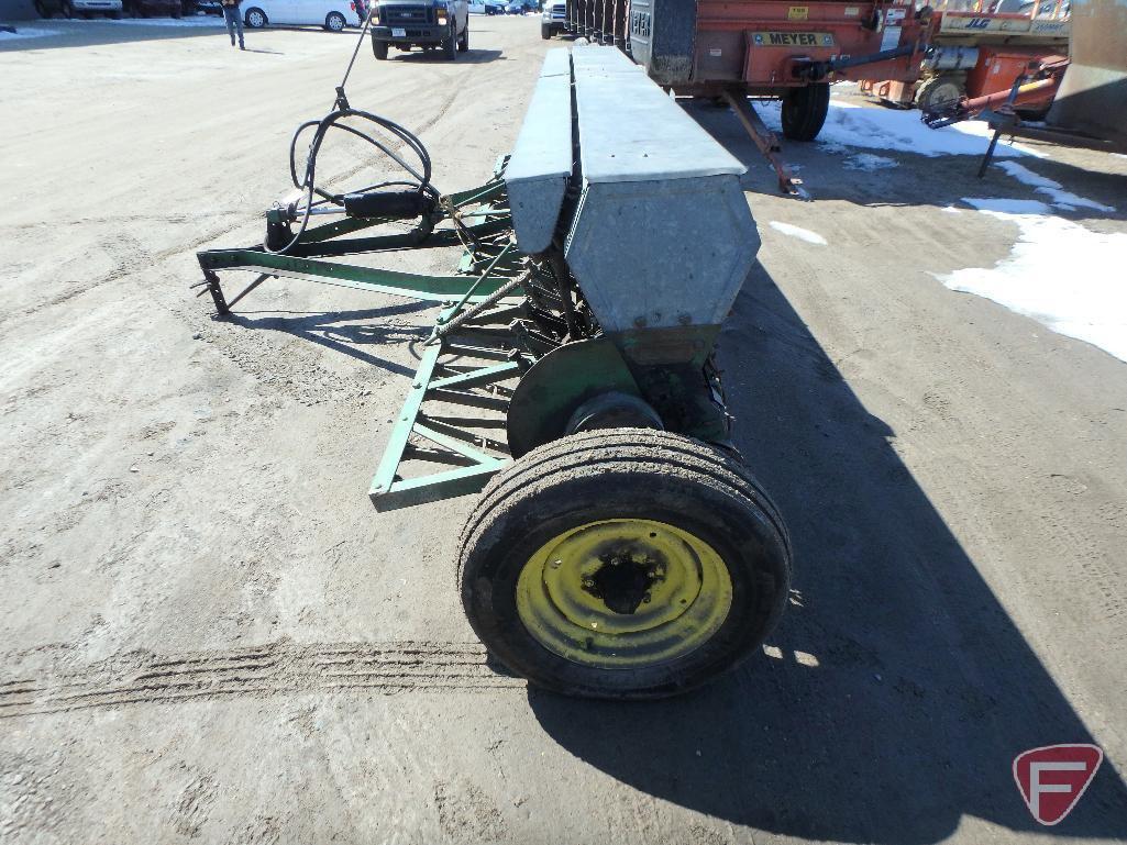 12' John Deere model B 149-6 double disk grain and alfalfa grain drill with hydraulic lift