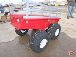 NEW Estate 4 wheel floating axle ATV Trailer, drop down tailgate, with tilt, off road only