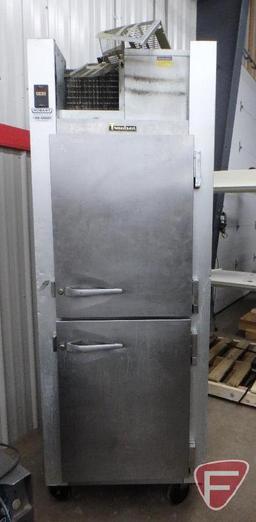 Traulser G12000 upright freezer on casters, sn T36701J06