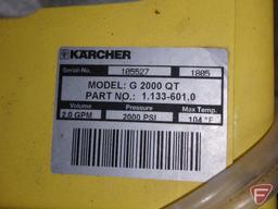 Karcher G 2000QT portable pressure washer, 2000psi 2.0gpm, 4.0hp, 104 max degree